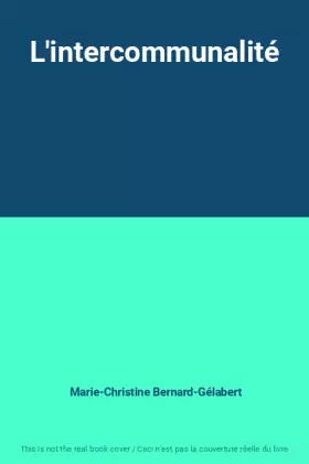Couverture du produit · L'intercommunalité