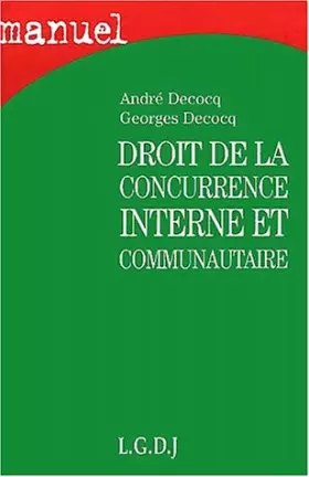 Couverture du produit · Droit de la concurrence