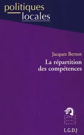 Couverture du produit · La répartition des compétences