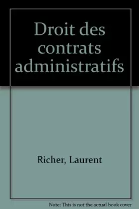 Couverture du produit · Droit des contrats administratifs