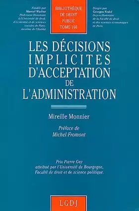 Couverture du produit · les décisions implicites d'acceptation de l'administration (166)