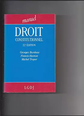 Couverture du produit · Manuel droit constitutionnel