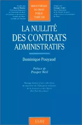 Couverture du produit · La nullité des contrats administratifs
