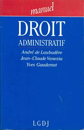 Couverture du produit · Manuel droit administratif