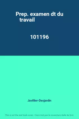 Couverture du produit · Prep. examen dt du travail                                                                    101196