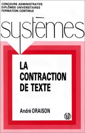 Couverture du produit · La Contraction de texte
