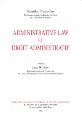 Couverture du produit · Administrative law et droit administratif