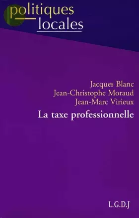 Couverture du produit · La taxe professionnelle