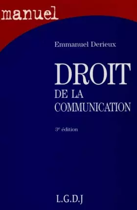 Couverture du produit · Droit de la communication