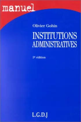 Couverture du produit · Institutions administratives