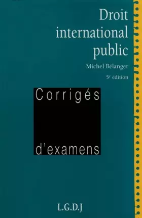 Couverture du produit · Droit international public