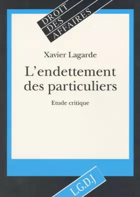 Couverture du produit · L'endettement des particuliers