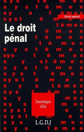 Couverture du produit · Le droit pénal