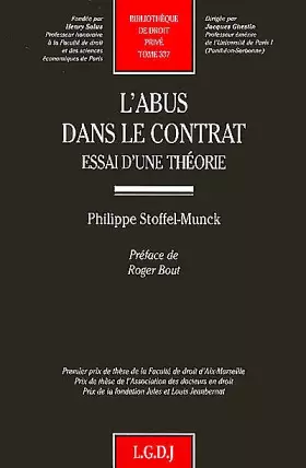 Couverture du produit · L'Abus dans le contrat : Essai d'une théorie