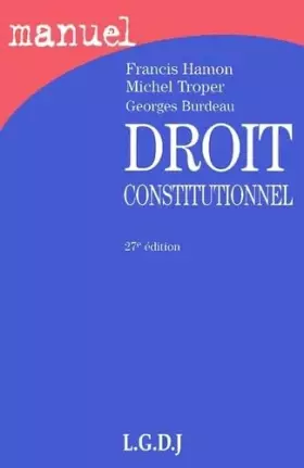 Couverture du produit · Droit constitutionnel