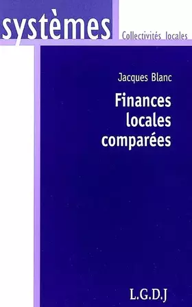 Couverture du produit · finances locales comparées