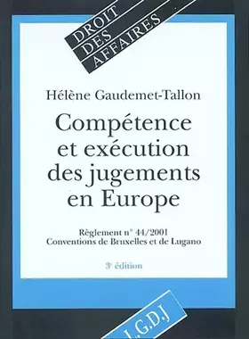 Couverture du produit · Compétence et exécution des jugements en Europe, 2e édition