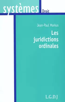 Couverture du produit · les juridictions ordinales