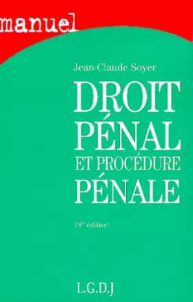 Couverture du produit · Droit pénal et procédure pénale