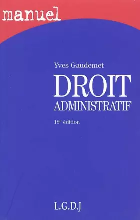 Couverture du produit · Droit administratif