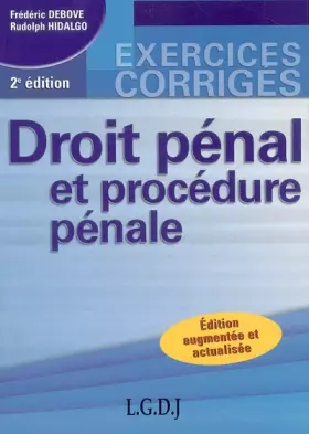 Couverture du produit · Droit pénal et procédure pénale