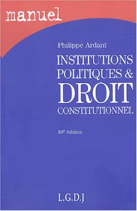 Couverture du produit · Institutions politiques et droit constitutionnel