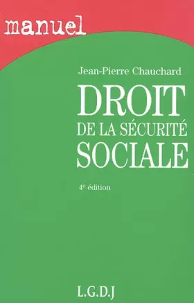 Couverture du produit · Droit de la sécurité sociale