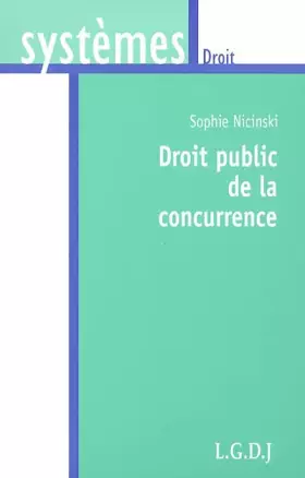 Couverture du produit · Droit public de la concurrence
