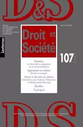 Couverture du produit · Droit & Société N°107-2021