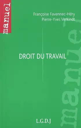 Couverture du produit · Droit du travail