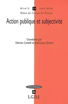 Couverture du produit · Action publique et subjectivité