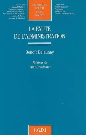 Couverture du produit · La faute de l'administration