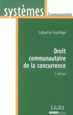 Couverture du produit · Droit communautaire de la concurrence