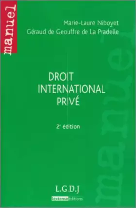 Couverture du produit · Droit international privé