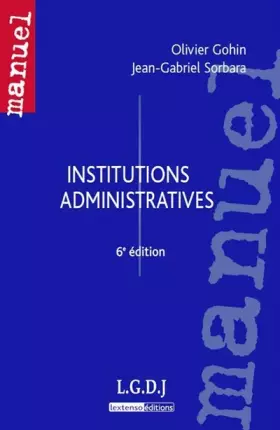 Couverture du produit · Institutions administratives