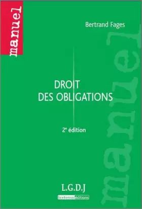 Couverture du produit · Droit des obligations