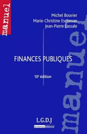Couverture du produit · Finances publiques