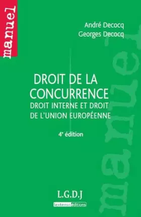 Couverture du produit · Droit de la concurrence