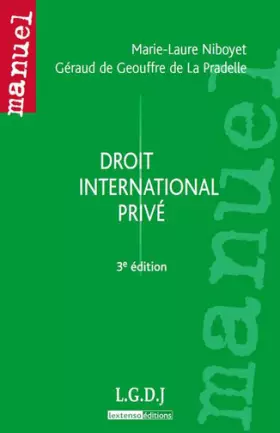 Couverture du produit · Droit international privé