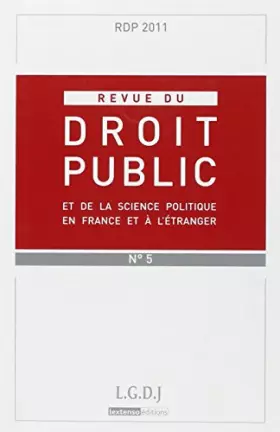 Couverture du produit · REVUE DU DROIT PUBLIC N 5 2011