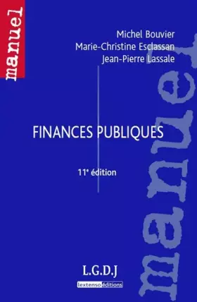 Couverture du produit · Finances publiques