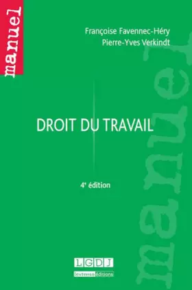 Couverture du produit · Droit du travail, 4ème édition