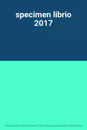 Couverture du produit · specimen librio 2017