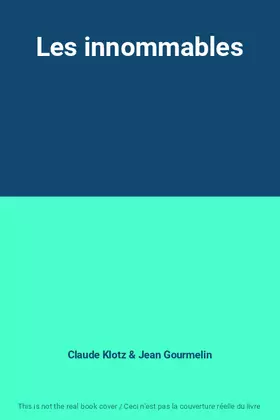 Couverture du produit · Les innommables