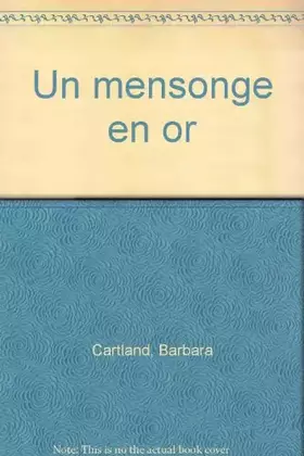 Couverture du produit · Un mensonge en or