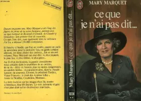 Couverture du produit · Ce Que Je N'Ai Pas Dit