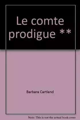 Couverture du produit · Le comte prodigue
