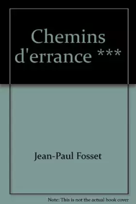 Couverture du produit · Chemins d'errance