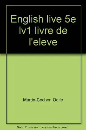 Couverture du produit · English live, 5e L.V.1. Manuel