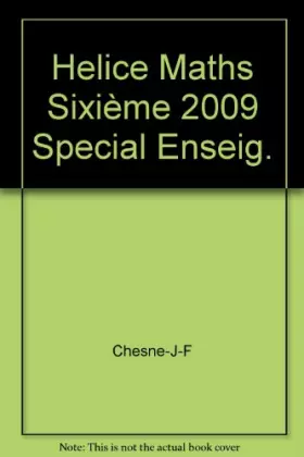 Couverture du produit · Helice Maths Sixième 2009